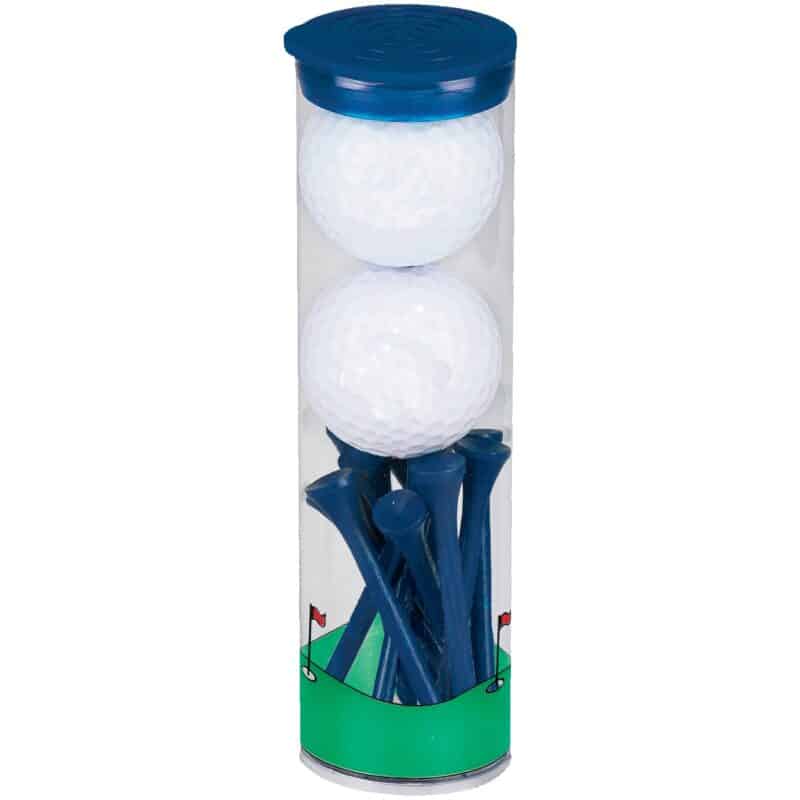 2 Ball Tall Tube W/ Bridgestone Treo Golf Balls - 1